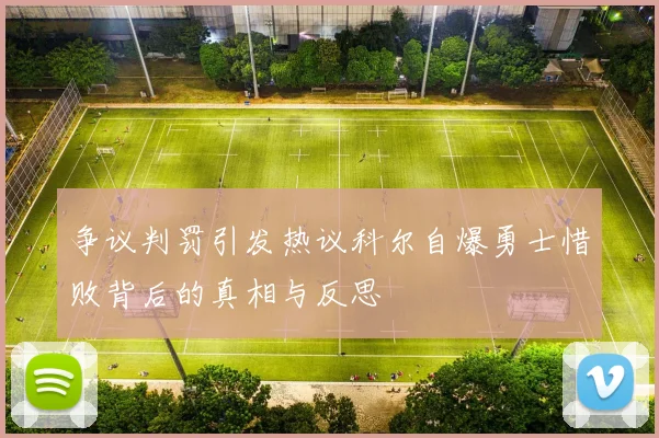 争议判罚引发热议科尔自爆勇士惜败背后的真相与反思